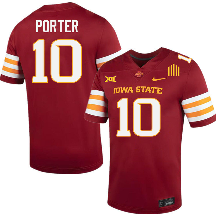 Darien Porter Jersey,Iowa State Cyclones #10 Darien Porter College Jersey Youth-Cardinal